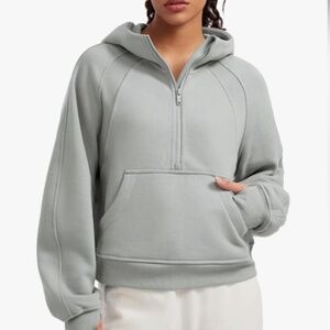 CRZ YOGA scuba pullover Lined Half Zip Hoodies Pullover Oversized Long Sleeve